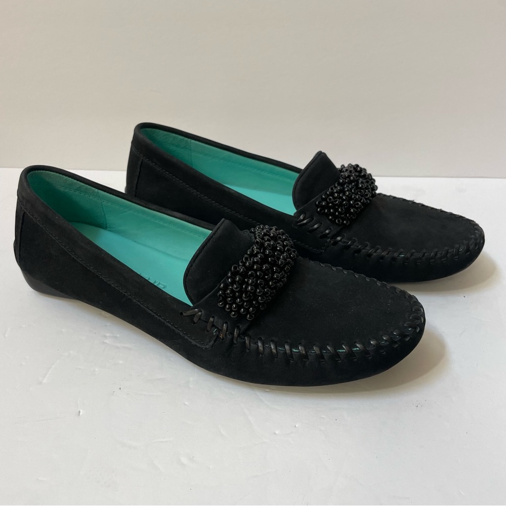 Robert Zur Cosmos Black Suede Driving Loafers Size 6.5